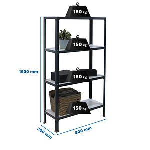 8425437104459 - Regal SIMONHOME CLICK MINI 8425437104459 anthrazit weiß 800 x 300 x 1600 cm 8425437104459 Simonrack 8425437104459 - Regal SIMONHOME CLICK MINI 8425437104459 anthrazit weiß 800 x 300 x 1600 cm 8425437104459 Simonrack
