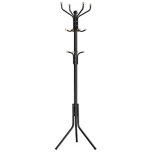 6955880316991 - Höhe 182cm Garderobenständer stabil metall Kleiderständer Garderobe Schwarz RCR19B - Schwarz