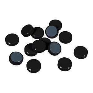 EICHNER Magnete schwarz, Kunststoff Ø 3,0 cm, 20 St.