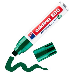 4004764053957 - edding 800 Permanentmarker Extra Breit Keilspitze 4 - 12 mm Grün Nachfüllbar Wasserbeständig