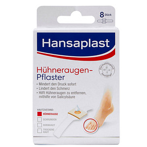 4005800086373 - Hansaplast Hühneraugen-Pflaster hilft gegen Hühneraugen lindert den Schmerz 1 Packung = 8 Strips 4005800086373 - Hansaplast Hühneraugen-Pflaster hilft gegen Hühneraugen lindert den Schmerz 1 Packung = 8 Strips