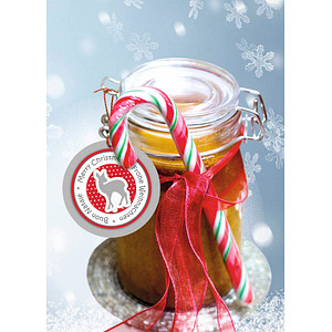 4008705152778 - Geschenkanhänger Weihnachten - 3D Ø 5 cm rot silber 4008705152778 4 Stück