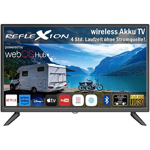 4260664981435 - Reflexion LEDA24OSBT Tragbarer TV 60 cm 24 Zoll EEK E (A - G) CI+ DVB-S DVB-T DVB-C Smart TV WLAN Akkubetrieb Schwarz