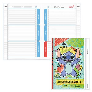 4028279650746 - ROTH Hausaufgabenheft Disney Stitch für clevere Faule liniert A5 ohne Rand 104 Blatt 4028279650746 - ROTH Hausaufgabenheft Disney Stitch für clevere Faule liniert A5 ohne Rand 104 Blatt