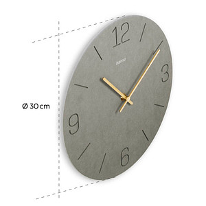 4047443520166 - 185881 Uhren und Wecker Wanduhr Kreta grau     30cm eingravierte Ziffern      185881 185881 4047443520166