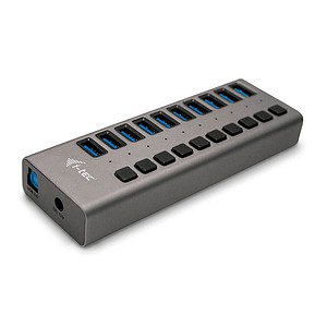 8595611702945 - I-Tec USB 30 Charging HUB 10 port + Power Adapter 48 W USB-Hubs - 10 - Grau 8595611702945 - I-Tec USB 30 Charging HUB 10 port + Power Adapter 48 W USB-Hubs - 10 - Grau