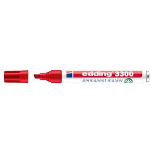 4004764010202 - edding 3300 Permanentmarker Breit Keilspitze 1 - 5 mm Rot Nachfüllbar Wasserbeständig