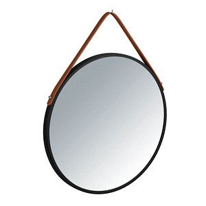 WENKO Spiegel Borrone schwarz 40,0 cm 40,0 cm