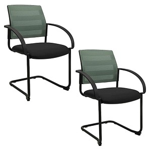 Topstar Besucherstühle AIRWORK MEETING 20 BB400BMT0CX5 mint, schwarz Stoff, 2 St.