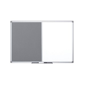 Bi Office Whiteboard Pinnwand Maya Kombi 90 0 X 45 0 Cm Textil Grau Gunstig Online Kaufen Office Discount