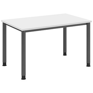 4032062310533 - HAMMERBACHER HS12 höhenverstellbarer Schreibtisch weiß rechteckig 4-Fuß-Gestell grau 1200 x 800 cm 4032062310533 - HAMMERBACHER HS12 höhenverstellbarer Schreibtisch weiß rechteckig 4-Fuß-Gestell grau 1200 x 800 cm