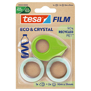 tesa ECO & CRYSTAL Klebefilm transparent 19,0 mm x 10,0 m 1 Set
