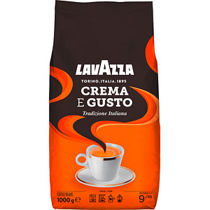 LAVAZZA Crema E Gusto Tradizione Italiana Kaffeebohnen, Arabica- und Robustabohnen kräftig, 1000,0 g