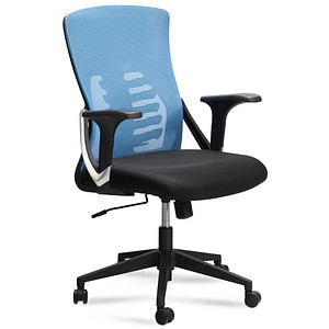 4251757713774 - Bürostuhl Schreibtischstuhl Mesh Blau Drehstuhl Ergonomisch 120 kg