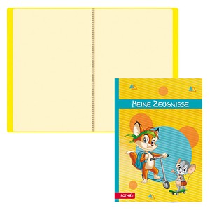 4028279893440 - ROTH Zeugnismappe Fredo & Fitzi DIN A4 mit Design inkl 10 PP-Hüllen mit Aufdruck Meine Zeugnisse auf dem - 1 Stück (89344)
