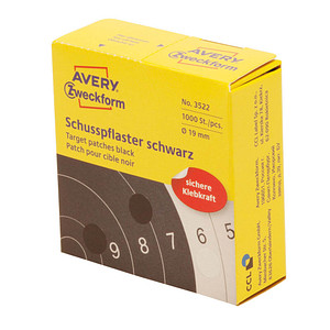 4004182035221 - Schußpflaster Ø 19mm schwarz 3522 4004182035221 1000 Stück