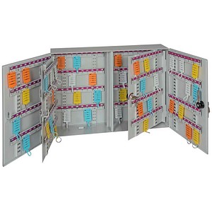 EICHNER Schlüsselkasten lichtgrau mit 320 Haken, Zylinderschloss, 60,5 x 42,5 x 14,0 cm, 1 St.