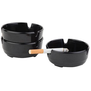 4004133005761 - 3 Aschenbecher schwarz 4004133005761 3 Stück
