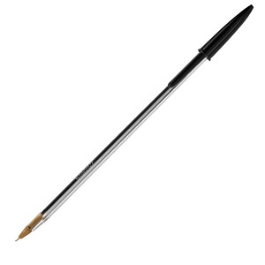BIC Kugelschreiber Cristal Original transparent, Schreibfarbe: schwarz, 10 St.
