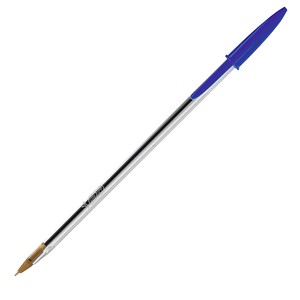 BIC Kugelschreiber Cristal Original transparent, Schreibfarbe: blau, 10 St.