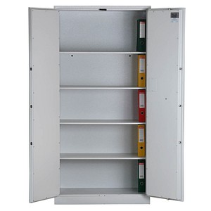 5901468313075 - Feuergeschützter Stahlschrank Sicherheitsstufe S1 BxTxH 1200x500x1950 mm Volumen 831 l 4 Böden 2-türig ral 7035 lichtgrau