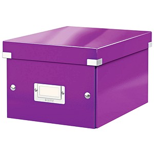 4002432103782 - Aufbewahrungsbox Click & Store WOW 6043-00-62 74 Liter mit Deckel für A5 außen 282x216x160mm Karton violett metallic 400243