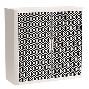 PAPERFLOW easyOffice Black & White Rollladenschrank 60404 2 Fachböden 110,0 x 41,5 x 104,0 cm