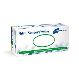 4250016408659 - unisex Einmalhandschuhe Nitril Sensory weiß Größe L 4250016408659 200 Stück
