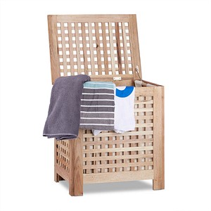 4052025206192 - Relaxdays - Wäschetruhe Walnuss mit Deckel entnehmbarer Wäschesack ca 70 l Volumen geschlossener Wäschesammler Holz hbt ca 555 x 525 x 395 cm 4052025206192 - Relaxdays - Wäschetruhe Walnuss mit Deckel entnehmbarer Wäschesack ca 70 l Volumen geschlossener Wäschesammler Holz hbt ca 555 x 525 x 395 cm