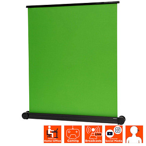 4260094739576 - celexon mobile Leinwand Key Green Screen stufenlose Formatwahl 150 x 180 cm Projektionsfläche