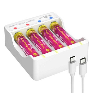ANSMANN Pure Power Akku-Ladegerät inkl. Akkus