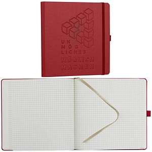 Lediberg Notizbuch unmögliches möglich machen quadratisch kariert, rot Hardcover 240 Seiten, 1 St.