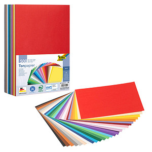 folia Tonpapier farbsortiert 130 g/qm 500 Blatt
