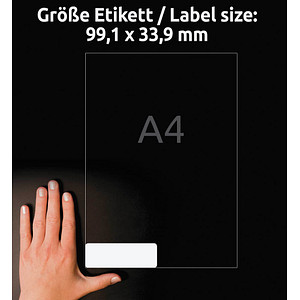 5701044461028 - AVERY Zweckform Abziehhilfe QuickPEEL ultragrip Adressetiketten L7162-100 Selbsthaftend DIN A4 Weiß 991 x 339 mm 100 Blatt à 16 Etiketten 5701044461028 - AVERY Zweckform Abziehhilfe QuickPEEL ultragrip Adressetiketten L7162-100 Selbsthaftend DIN A4 Weiß 991 x 339 mm 100 Blatt à 16 Etiketten