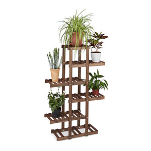 4052025970727 - Blumenregal aus Holz 5 Ebenen Blumenständer für innen Mehrstöckig hbt ca 125 x 81 x 25 cm dunkelbraun - Relaxdays 4052025970727 - Blumenregal aus Holz 5 Ebenen Blumenständer für innen Mehrstöckig hbt ca 125 x 81 x 25 cm dunkelbraun - Relaxdays