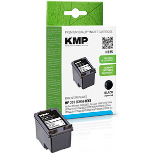 KMP H135  schwarz Druckerpatrone kompatibel zu HP 301 (CH561EE)