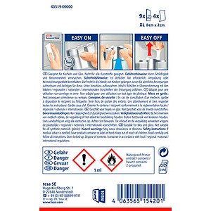 4063565154201 - tesa Powerstrips WATERPROOF XL 1KG Klebestreifen für max 10 kg 20 x 80 cm 9 St 4063565154201 - tesa Powerstrips WATERPROOF XL 1KG Klebestreifen für max 10 kg 20 x 80 cm 9 St