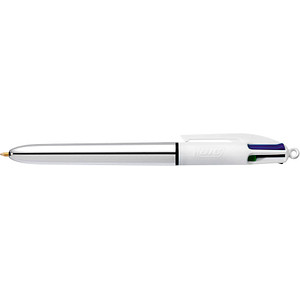 3086123310384 - BIC 4-Farben-Kugelschreiber 4 Colours Shine metallic-silber Schreibfarbe blau schwarz rot grün 1 St 3086123310384 - BIC 4-Farben-Kugelschreiber 4 Colours Shine metallic-silber Schreibfarbe blau schwarz rot grün 1 St