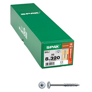 4003530245756 - Hiforce 8 x 320 mm 50 Stück Teilgewinde Tellerkopf t-star plus T40 4CUT wirox - 0251010803205 - Spax 4003530245756 - Hiforce 8 x 320 mm 50 Stück Teilgewinde Tellerkopf t-star plus T40 4CUT wirox - 0251010803205 - Spax