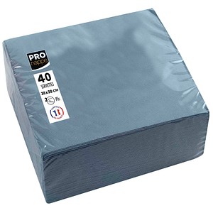 3281516238300 - Servietten grau 2-lagig 190 x 190 cm 3281516238300 40 Stück