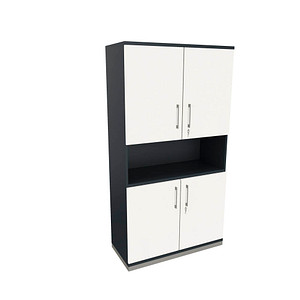 4260649684382 - Regalschrank Oldenburg 4260649684382 weiß lavagrau 4 Fachböden 1000 cm 442 cm 4260649684382 - Regalschrank Oldenburg 4260649684382 weiß lavagrau 4 Fachböden 1000 cm 442 cm