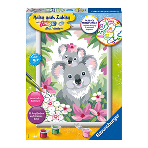 4005556289844 - Malen nach Zahlen RAVENSBURGER Süße Koalas Malvorlagen bunt Kinder Basteln Malen Kosmetik Schmuck Made in Europe  FSC - schützt Wald weltweit