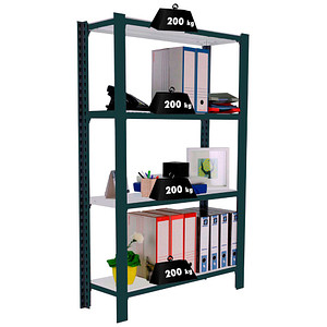 8425437103445 - Schwerlastregal OFFICCLICK 4 8425437103445 anthrazit weiß 900 x 400 x 1500 cm 8425437103445 Simonrack