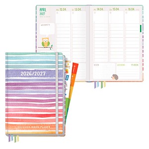 Häfft® Verlag Kita-Planer Color Stripes August 2026 - August 2027 bunt, 1 St.