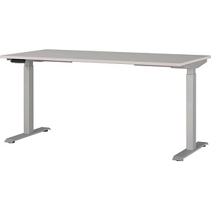 4005949791435 - Sitz-Steh-Schreibtisch JET 7908-643 elektrisch höhenverstellbar 160x80cm (BxT) rechteckig kaschmir Silber 4005949791435 G 4005949791435 - Sitz-Steh-Schreibtisch JET 7908-643 elektrisch höhenverstellbar 160x80cm (BxT) rechteckig kaschmir Silber 4005949791435 G