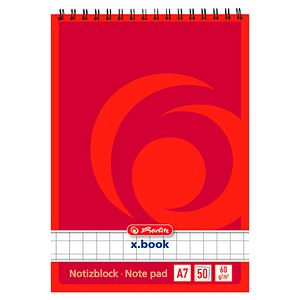 4008110110738 - herlitz Notizblock DIN A7 Kariert Spiralbindung Pappe Rot Nicht perforiert 100 Seiten 4008110110738 - herlitz Notizblock DIN A7 Kariert Spiralbindung Pappe Rot Nicht perforiert 100 Seiten