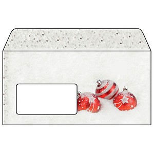 4004360827112 - Weihnachtsumschlag Winter Flair Din Lang mit Fenster DU247 4004360827112 50 Stück