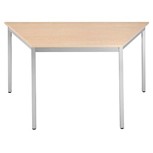 3700245505489 - Schreibtisch 126TEA 65-130cm (H) 60 120x60cm (BxT) Trapezform ahorn silber 3700245505489 SODEMATUB 3700245505489 - Schreibtisch 126TEA 65-130cm (H) 60 120x60cm (BxT) Trapezform ahorn silber 3700245505489 SODEMATUB