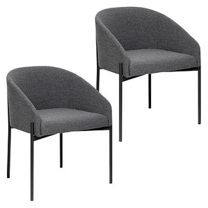 3660141963359 - Sessel meet® by Paperflow MILO gepolstert B 470 x T 450 x H 450 mm Stoff und Stahl anthrazit mattschwarz