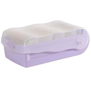 4012473121362 - CROCO Karteikasten DIN A8 für 500 Karteikarten pastelllila-transparent mit Deckel 4012473121362 100 Stück
